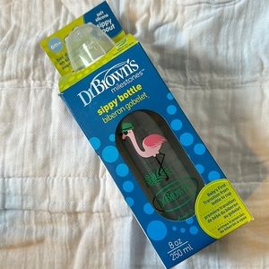 Dr Browns sippy bottle flamingo